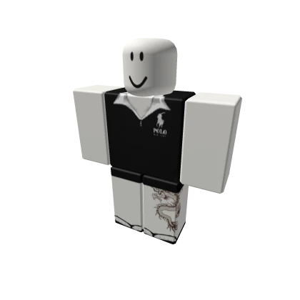 𝓒 | 1pc black polo set white toes