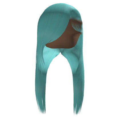 Layered Straight Side Part In Cyan