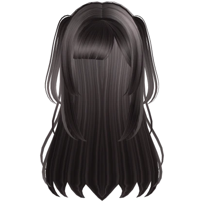 ♱꒰ layered emo side ponytails berry ash brown