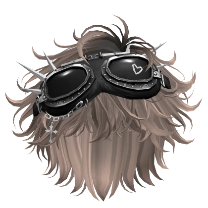 Dark Brown Ombre Spikey Boy Hair With Googles