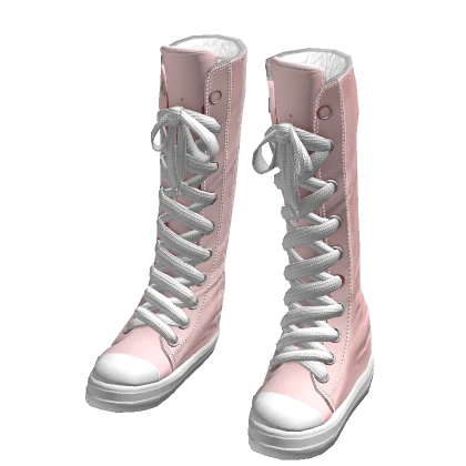 Tall Canvas Shoes Pink