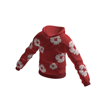 Red denim tears hoodie 