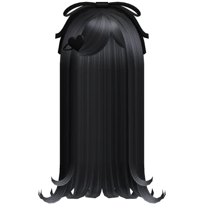 🖤 long n sweet vampire curls blue black