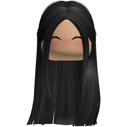 Cute Straight Sleek Girl Hair (Black)