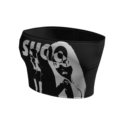 β Graphic Black Syaa Tube Top