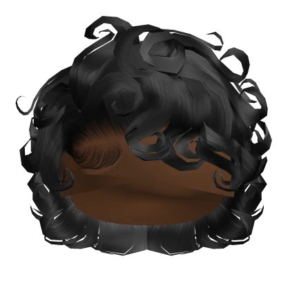 ☆ | Black Curly Bixie Cut