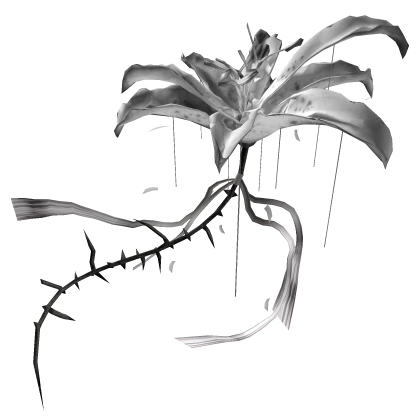 White Big Fantasy Flower With Tie