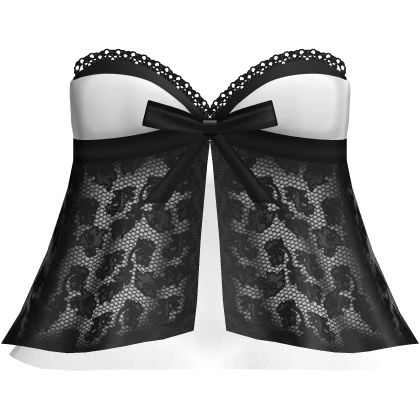 white gothic doll black sheer lace dress w bow