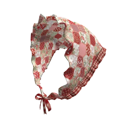 Igari Cottage Mori Kei Red Rose Floral Headscarf