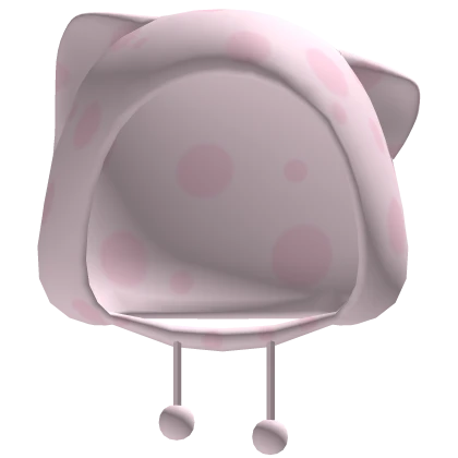 ♡ : curious pink polka dot cat hoodie ?