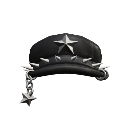 Grunge Y2K Chained Star Beret