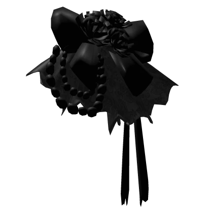 ♡ ⋮ Dolled Floral Headpiece In Black