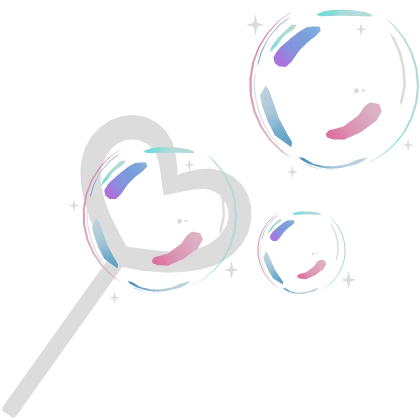 Kawaii Cute Decora Colorful Heart Bubble Blower
