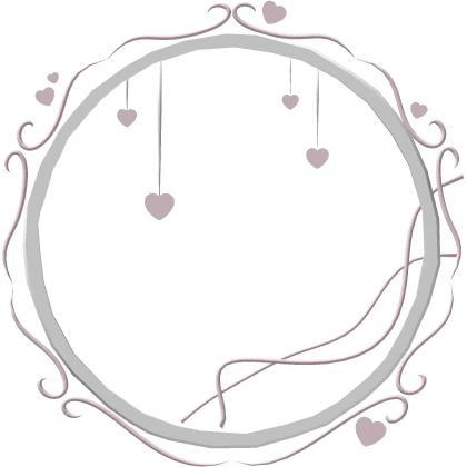 {⏳) valentines swirly heart halo in pink and white