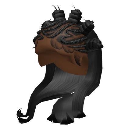 ⚜️• Bantu Knots w/ Fulani (Black)