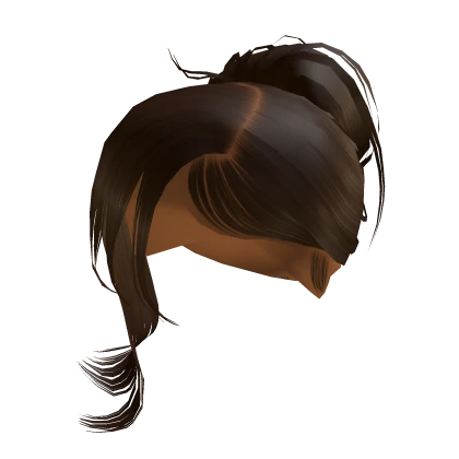 Side Bangs W/ Bun [Brown]
