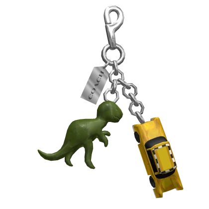 Coach Dino & Taxi Charm Keychain