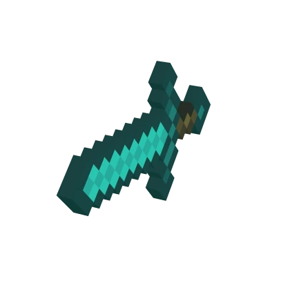 Right Holdeable 8 Bit Diamond Sword 💎 [Hand]
