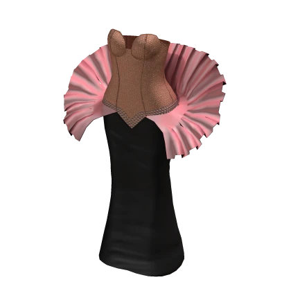 Black/Pink Pearl of Our World Evening Couture Gown