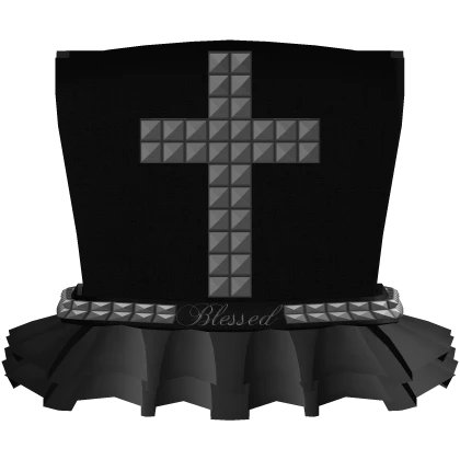 black alt cross w/ studs goth dress
