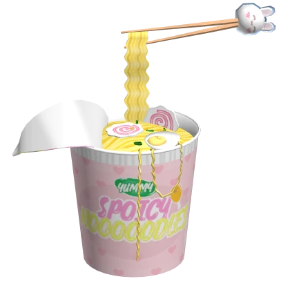 kawaii yummy spicy bunny ramen noodles