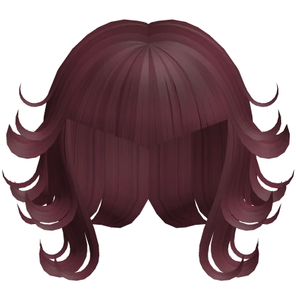 ♡ Red Goth Emo Vampire Bangs Swirly Hair