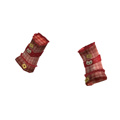 Ruffled Igari Apple Arm Warmers (Red