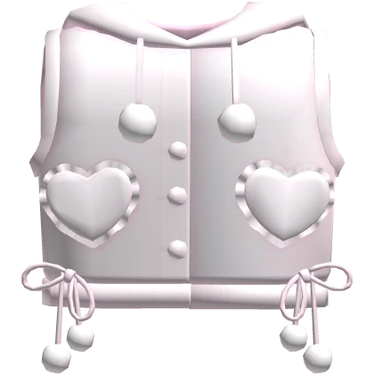 Cutesy Pink Winter Ruffle Vest Baby Pink