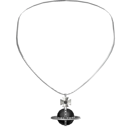 3.0 Black Saturn Planet Jirai Nana Y2K Necklace