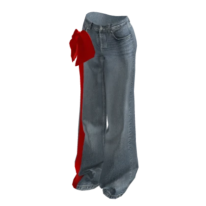 Jeans - Red Bow