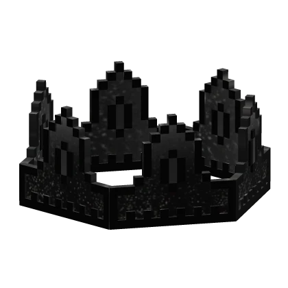 Black and Grey Splattered 8-Bit Crown