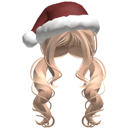 ♡ christmas santa shoujo blonde swirly pigtails 