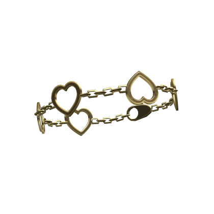 Gold Heart Bracelet Left