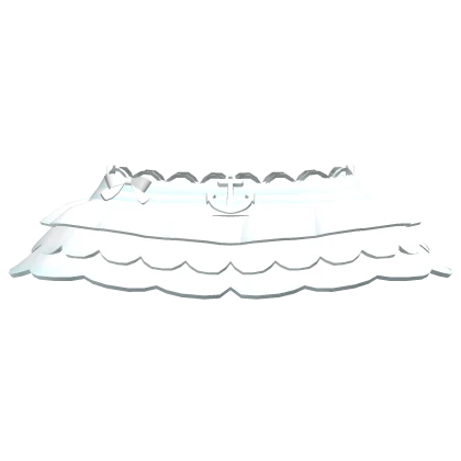 3.0 Cute Sailor Ruffled Skirt in White