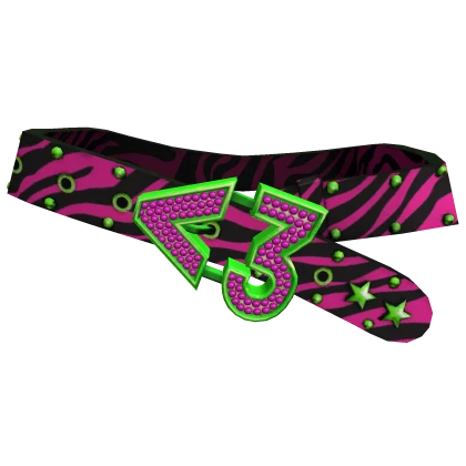 Scene Y2K Belt w/ Ascii Heart - 3.0