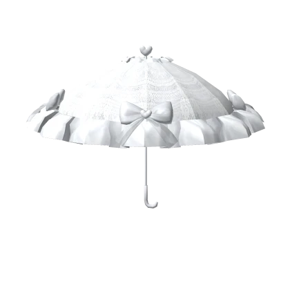 white hime gyaru ruffled kawaii parasol