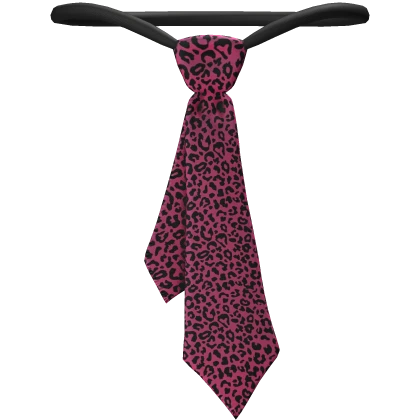 Pink Cheetah Print Scene Tie