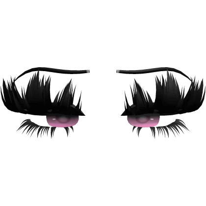 ♡ princess lashes w eyes (pink)
