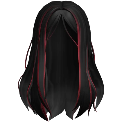 Long Straight Black Red BaoBao Hair