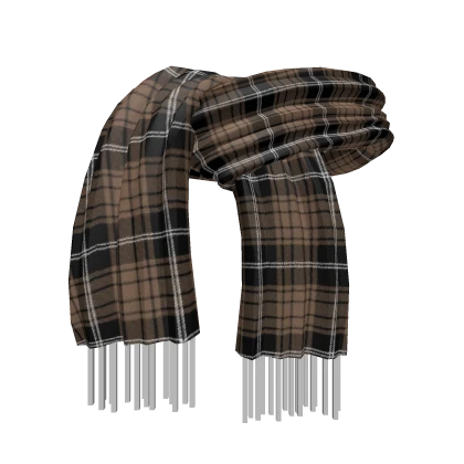 Brown Plaid Scarf