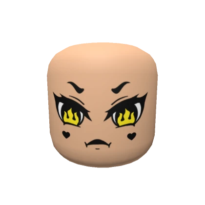 Yellow Fire Eyes - Anime Head