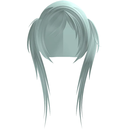 †𝄢 baby blue emo messy pigtails