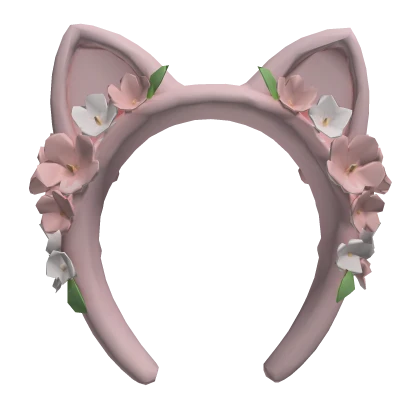 Pink Flower Cat Ears Hairband