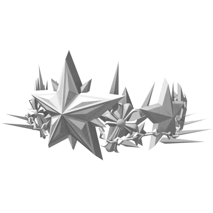(⌛) WHITE CHROME KING STAR CROWN