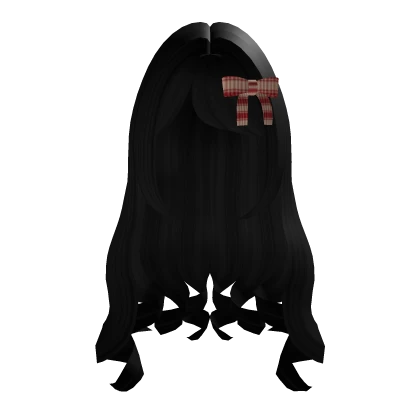 Igari Black Long Hair with Bow