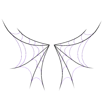 Black & Purple Spiderweb Wings