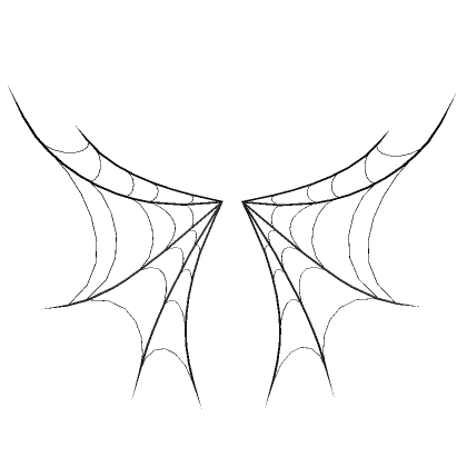 Black Spiderweb Wings