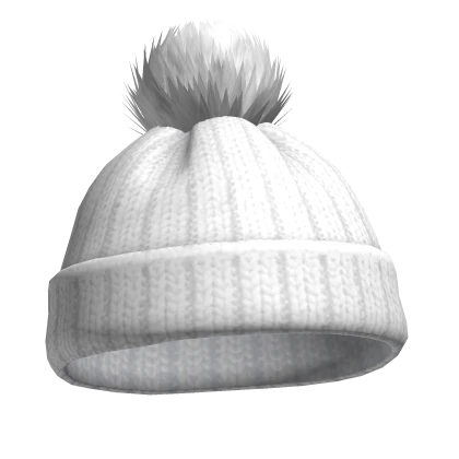 white Essential Winter Bobble Hat