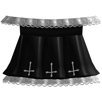 † laced gothic off shoulder cross dress black