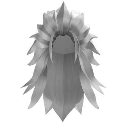 Long Messy Samurai Hair - White